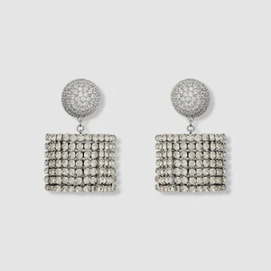 Lele Sadoughi Women's Silver Pavé Chandelier Earrings - Picture 1 of 2
