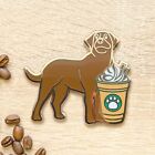 Épingle en émail Chocolat Labrador Mocha | rabat de café cappuccino latte charme