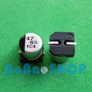 10pcs New 6.3V 47uF 5mmx5.4mm E-Cap SMD Electrolytic Capacitor Chip - Picture 1 of 2