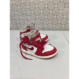 Nike Air Jordan 1 hoch Kleinkind Schuhe rot weiß Leder Turnschuhe Größe 9C - Bild 1 von 12