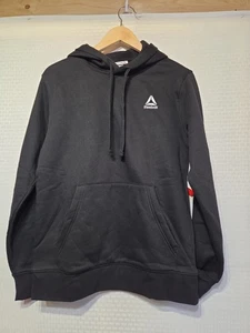 Sudadera Pullover Reebok Pequeña Negra con Capucha Nueva con Etiquetas Logo Polar Bolsillo Canguro - Imagen 1 de 8