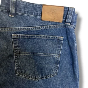 Jeans Ermeneglido Zegna Uomo 42x30 Blu Denim Dritto Made Italy Elasticizzato - Foto 1 di 12