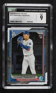 2024 Bowman Chrome Yoshinobu Yamamoto #73 CGC 9 Mint Rookie RC - Picture 1 of 3