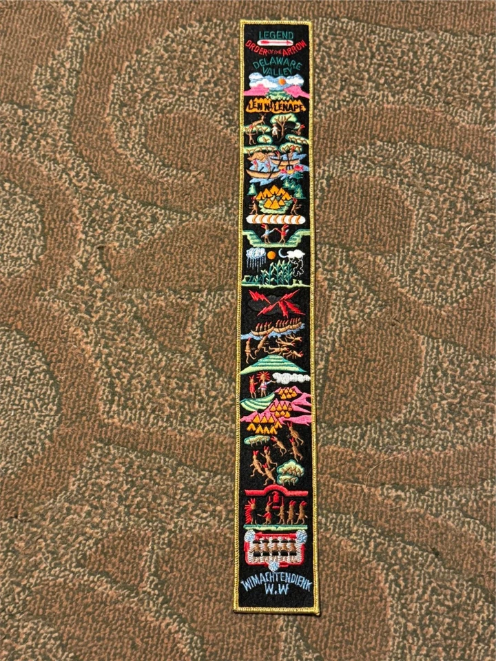 OA, Lenni Lenape American Legend Patch for Sash, Black w/Gold - Image 1 of 1