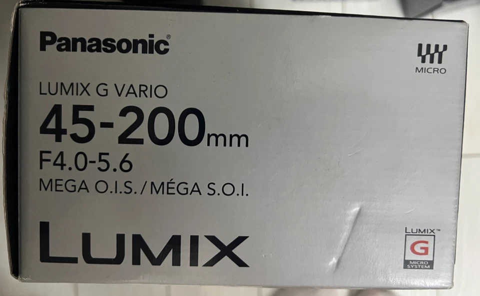 Panasonic Lumix G Vario 45-200mm f/4.0-5.6 Aspherical Mega O.I.S Lens - Image 1 of 1