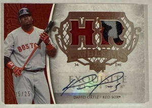 David Ortiz🔥2006 UD Exquisite Endorsed Embleme Dual Patch Auto #ee-do 25/25💥 - Bild 1 von 2