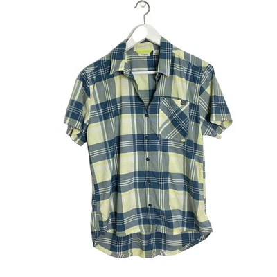 L.L. Camisa de campamento Bean para mujer talla XS amarilla y azul a cuadros ligera de nailon-Lyocell Foto 1 de 4