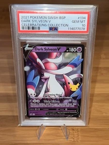 2021 Pokemon SWSH Promo Celebrations Collection #134 Dark Sylveon V PSA 10 - Bild 1 von 5
