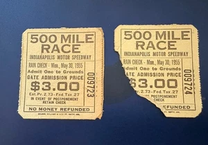 1955 Indianapolis 500 Ticket Stubs - Picture 1 of 2