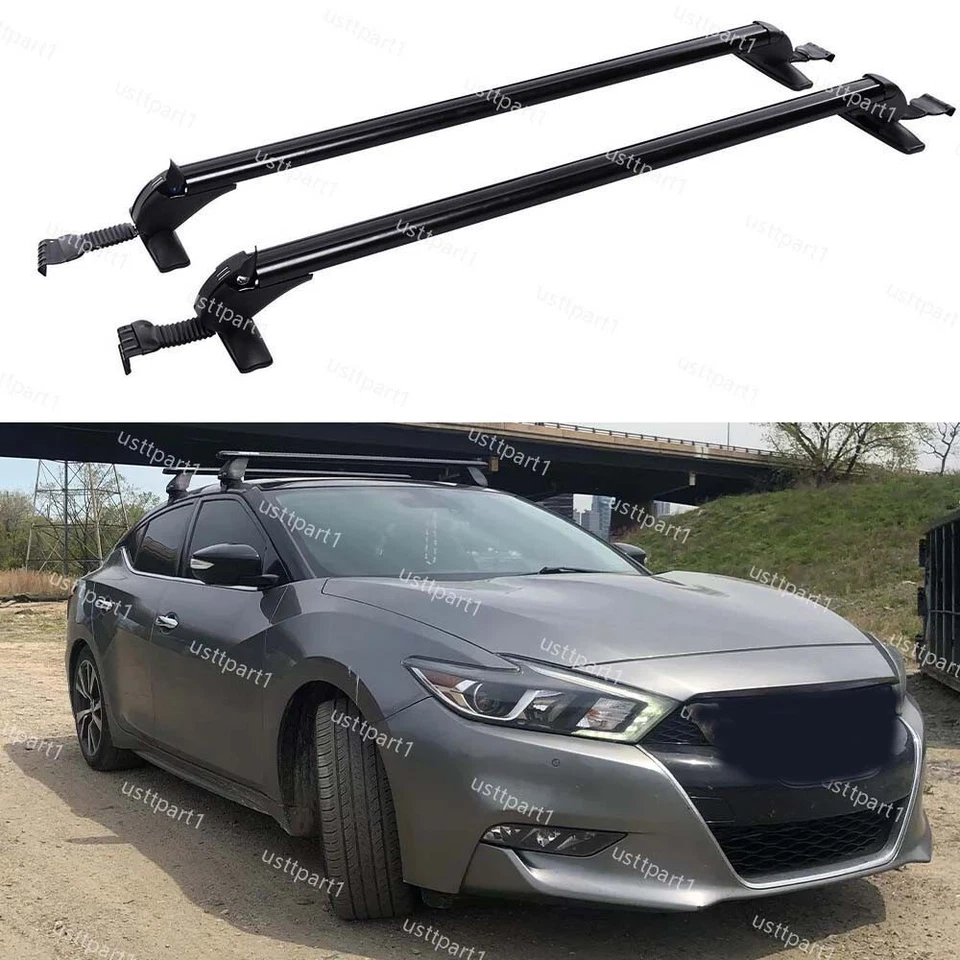 For Nissan Maxima 20-23 Car Top Roof Rack Cross Bar Cargo Luggage Carrier w/Lock Foto 1 de 4