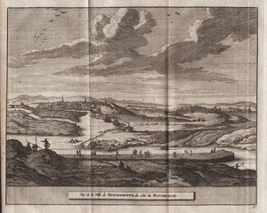 Aberdeen Scotland Aberdeenshire city view veduta incisione van der Aa 1707 - Foto 1 di 1