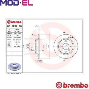 2x BRAKE DISC 08.5237.10 FOR VOLVO 440460480 B18EP/18K/18KP/18KD/18E/18F 1.7L - Picture 1 of 7