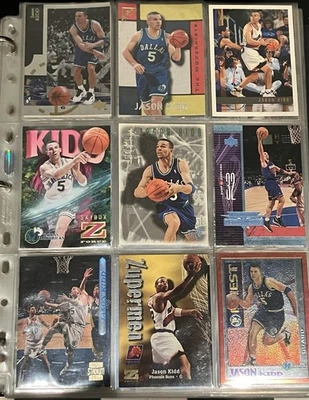9 X Lot 1997-98 Upper Deck Topps Finest Jason Kidd Trading Cards - image 1 of 4