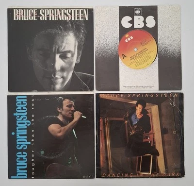 Bruce Springsteen x 4 ~ 7" Vinyl Record LOT Dancing in the Dark Tougher Than The - Image 1 of 3