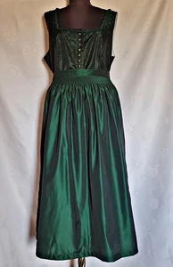 DRESS VINTAGE WENGER TRACHTEN TYROL OKTOBERFEST DIRNDL GREEN WOMENS:US 16/EU 44 - Picture 1 of 7