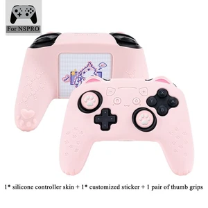GeekShare Cat Paw Controller Skin Grips Set for Switch Pro-Anti-Slip Silicone - Picture 1 of 19