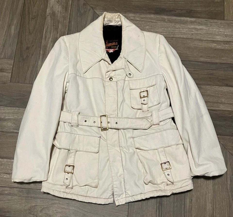 Vintage 60s Bantamac Mod Style Jacket Cotton Canvas Men’s Medium Belted  - Image 1 of 4