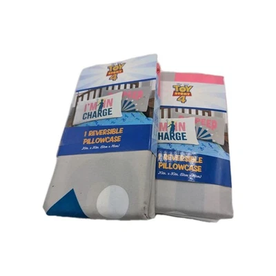 Juego de 2 fundas de almohada reversibles Disney Toy Story 4 I'm in Charge 20" x 30" NUEVAS Foto 1 de 2