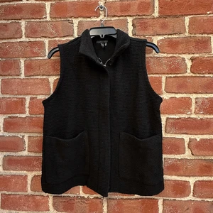 Chaleco tejido Boucle de algodón orgánico Eileen Fisher para mujer $258 XS NUEVO - Imagen 1 de 9