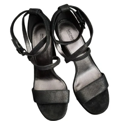 Michael Kors Tirantes Punta Abierta Carbón Oro Escama Plataforma 4.5" Mujer 8 Tacón Foto 1 de 4