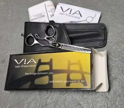 Professional Hair Cutting Texturizing Shears Scissors Via BT20 20 Tooth - Image 1 of 4