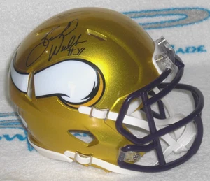 HERSCHEL WALKER FIRMATO MINNESOTA VIKINGS FLASH VECCHIO. MINI CASCO J.S.A. Cert - Foto 1 di 4