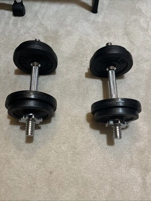 Juego de mancuernas ajustables Yes4All 40 libras par con conector Foto 1 de 4