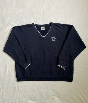 Sudadera De Colección Hard Rock Café Para Mujer XL Azul Marino Cuello en V Sacramento Foto 1 de 4