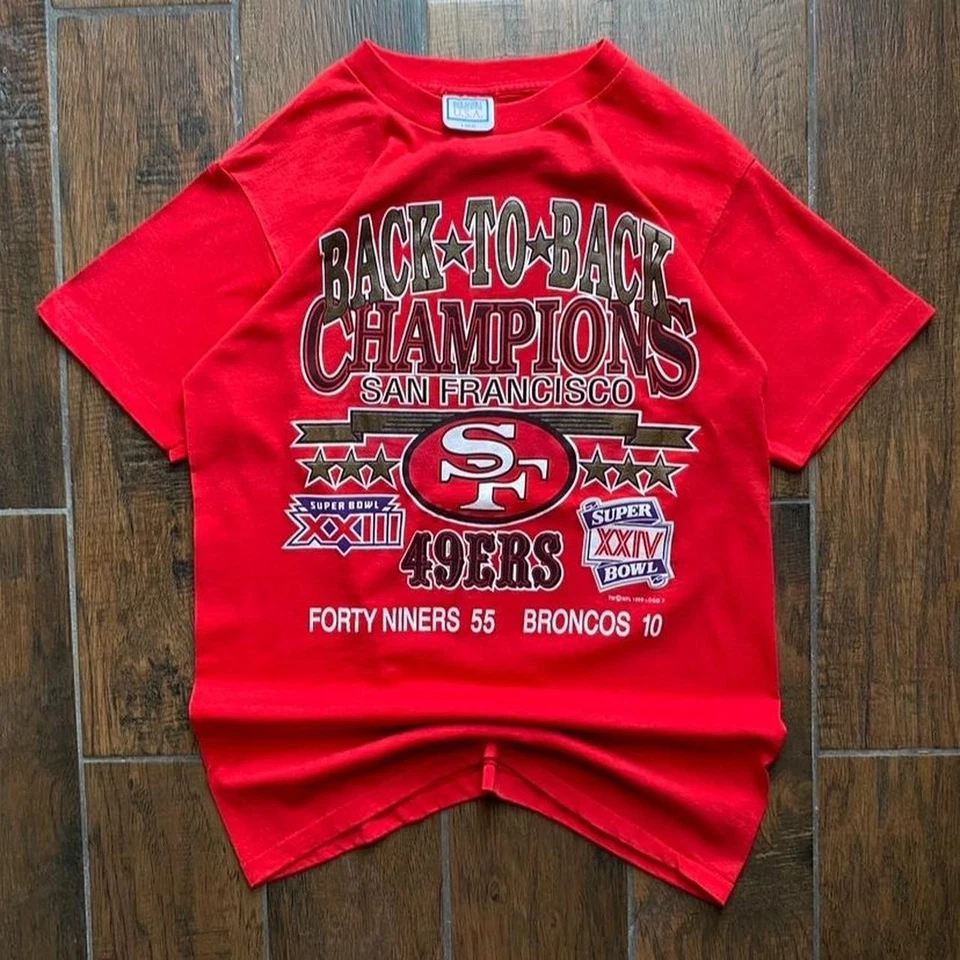 Camiseta Super Bowl 1989 San Francisco 49ers reimpresión color rojo AN57506 Foto 1 de 1