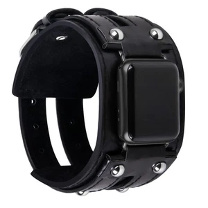 Leather Bangle Watch Band for Apple Watch Series 8, 7, 6, 5, 4, 3, 2, 1, 8.5"... - Picture 1 of 8