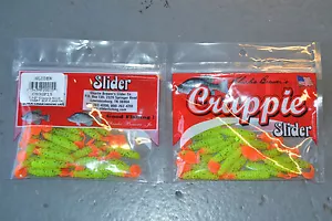 2 pezzi charlie brewer cursori tabella. Fiocco nero/coda d'arancia 1,5 pollici crappie grubs - Foto 1 di 1