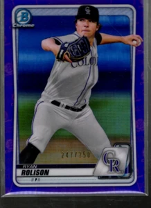 B2649- 2020 Bowman Chrome Draft Violeta Refractors #BD36 Ryan Rolison / 250 - Imagen 1 de 2