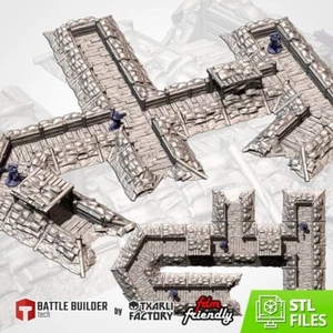 Txarli Factory MODULAR TRENCHES WWII Fantasy 40k Tabletop Terrain - Picture 1 of 11