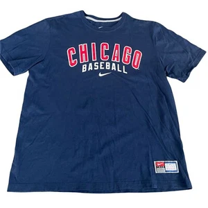 Camiseta azul deletreada de béisbol Nike Regular Fit Team Chicago, talla XL - Imagen 1 de 7