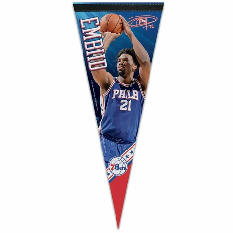 JOEL EMBIID #21 PHILADELPHIA 76ERS ROLL UP FELT PENNANT 12"x30" NEW WINCRAFT 🏀 Cover