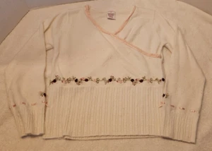 Gymboree Fox Trot Floral Faux Wrap Sweater size 7 - Picture 1 of 6