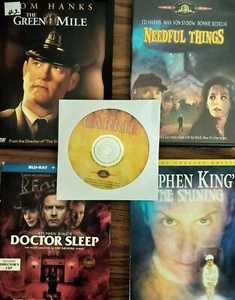 Stephen King 5 Blu Ray DVD Lot Stephen King's The Shining Doctor Sleep Carrie - Picture 1 of 9