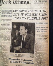 Image result for charles van doren admites game show  scandal