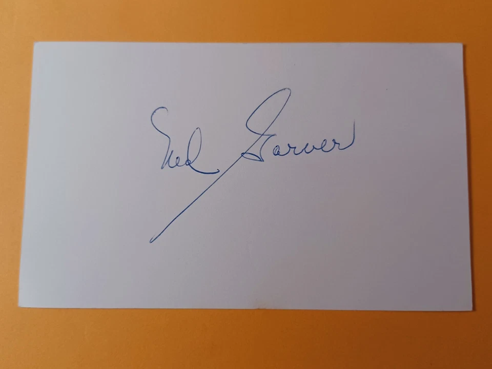 Ned Garver (d. 2017) Signed Index Card - Browns, Tigers, Athletics, Angels - A - Image 1 of 1