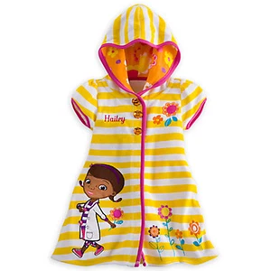 Disney Store Doc McStuffins Swim Hooded Cover Up Terry Robe Toddler Girls NEW - Picture 1 of 4