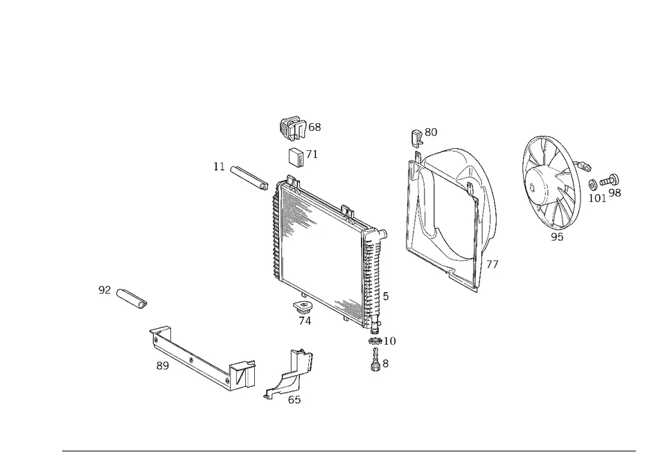 Nuevo radiador Behr OEM para Mercedes-Benz *2025003203 Foto 1 de 1