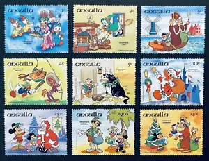 ANGUILLA CHRISTMAS AROUND THE WORLD DISNEY STAMPS SET 1984 MNH DONALD DUCK GOOFY - Picture 1 of 1