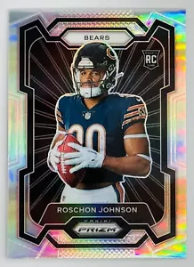 2023 Prizm Roschon Johnson Silver Rookie Variation RC #340 Chicago Bears 4760 - Picture 1 of 4