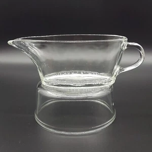 Vintage JAJ Pyrex Clear Glass Gravy Boat Jug & Round Oven Dish - Picture 1 of 11