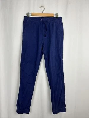 Gap Mens Small Cotton Spandex Navy Blue Joggers Ankle Drawstring 30x28 - Image 1 of 4