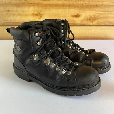 Botas Harley Davidson Dipstick para Hombres 12 Cuero Negro Moto Trabajo Cordones Foto 1 de 4