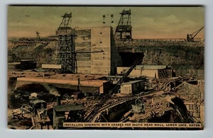 Gatum Lock- Panama Canal, concrete construction Postcard - Picture 1 of 2