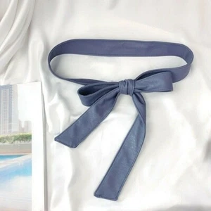 Cinturón de cintura de cuero sintético para mujer Cintura Faja Correa Moño para abrigo de vestir - Imagen 1 de 16