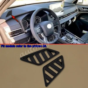 For Mitsubishi Outlander 2022-2023 Carbon Fiber Dashboard AC Vent Cover Trims - Picture 1 of 5