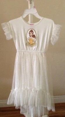 Vestido manga corta Disney’s Belle Rose niñas talla 6 nuevo con etiquetas Foto 1 de 4